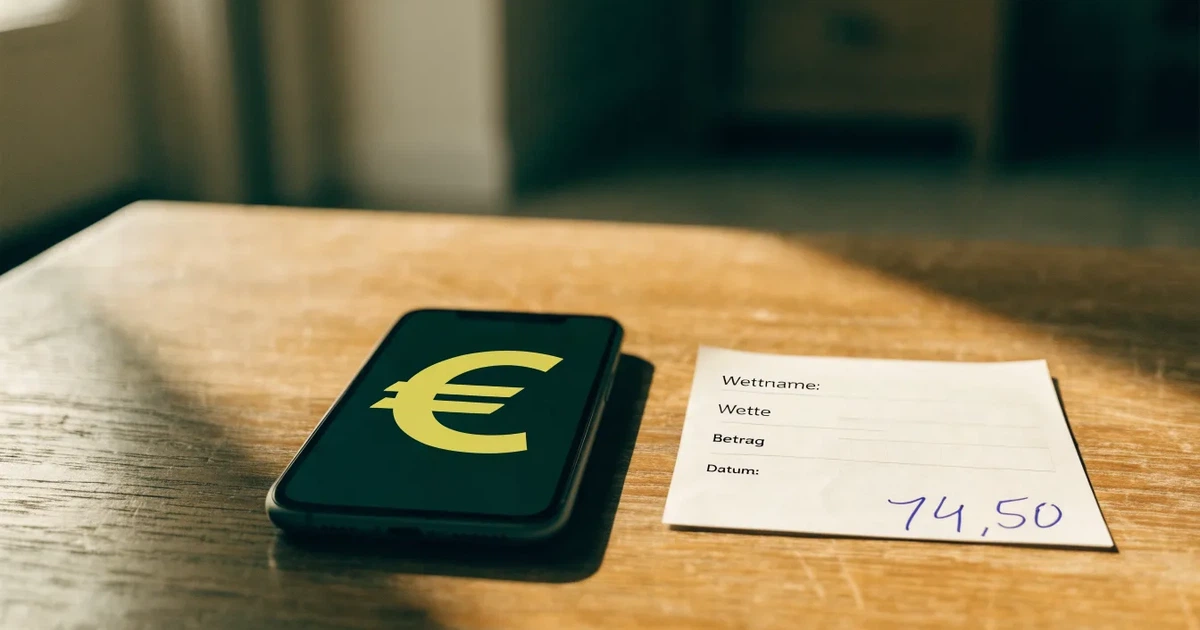 Ein Smartphone liegt mit dem Display nach unten auf einem Holztisch, daneben ein paar Euro-Münzen und eine unbeschriftete Plastikkarte im Morgenlicht.